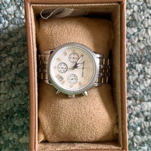 Michael Kors silver watch-links and box included